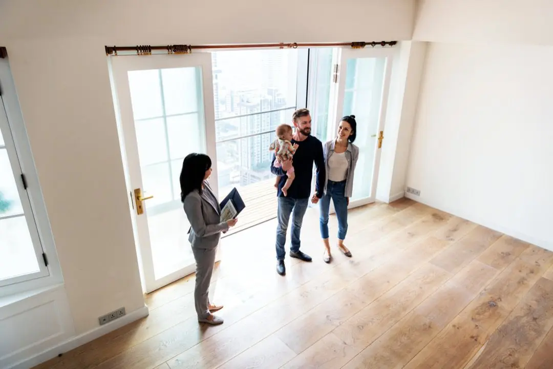 Family touring open house