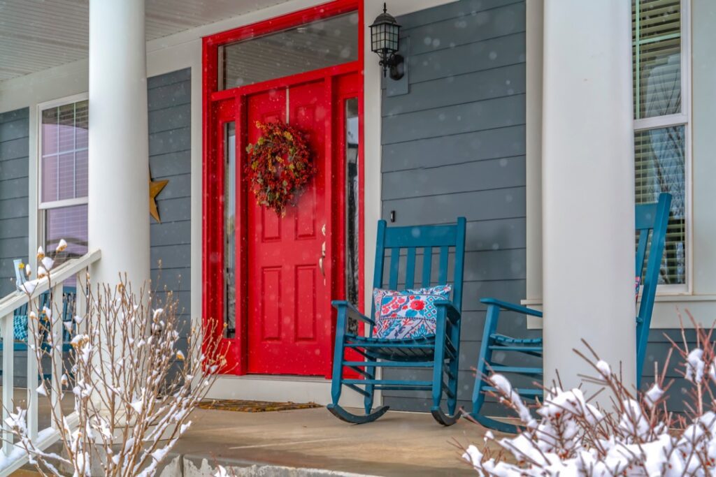 Festive home front porch